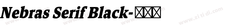 Nebras Serif Black字体转换